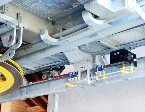 Sistema de monitoreo automático en línea de banda tranportadora con nucléo de cables de acero