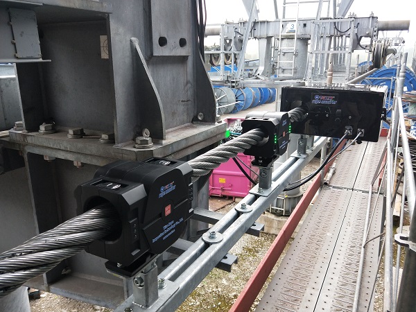 Sistema de monitoreo automático en línea de banda tranportadora con nucléo de cables de acero