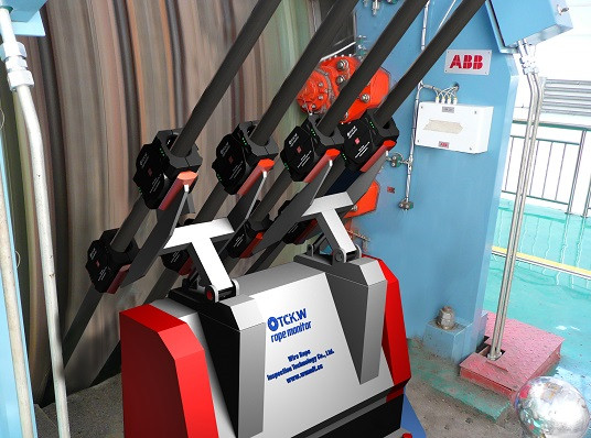 Sistema de monitoreo automático en línea de banda tranportadora con nucléo de cables de acero