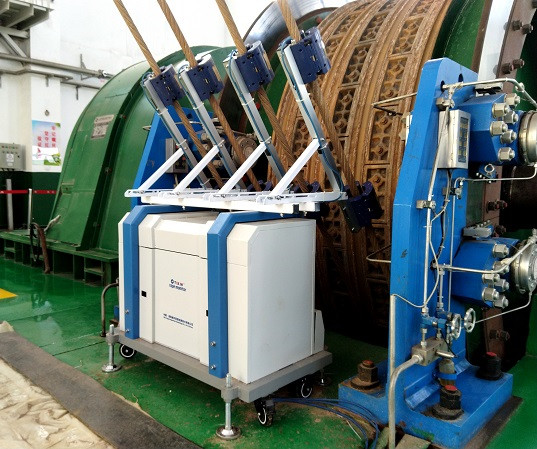 Sistema de monitoreo automático en línea de banda tranportadora con nucléo de cables de acero