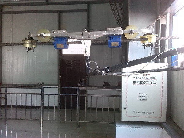 Sistema de monitoreo automático en línea de banda tranportadora con nucléo de cables de acero