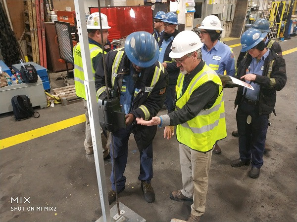 Sistema de monitoreo automático en línea de banda tranportadora con nucléo de cables de acero