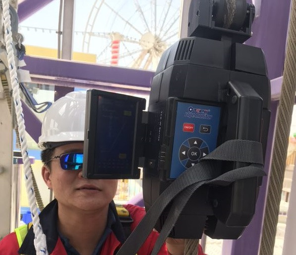 Sistema de monitoreo automático en línea de banda tranportadora con nucléo de cables de acero