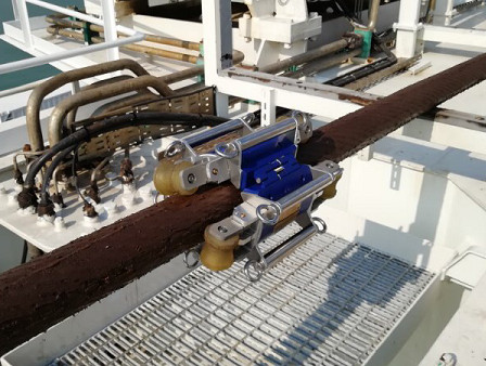 Sistema de monitoreo automático en línea de banda tranportadora con nucléo de cables de acero