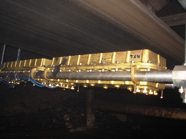 Sistema de monitoreo automático en línea de banda tranportadora con nucléo de cables de acero